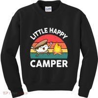 Funny Little Happy Camper Boy Girl Smore Camping Kids Sweatshirt thumb 0
