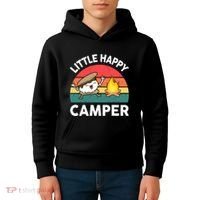 Funny Little Happy Camper Boy Girl Smore Camping Kids Hoodie thumb 4