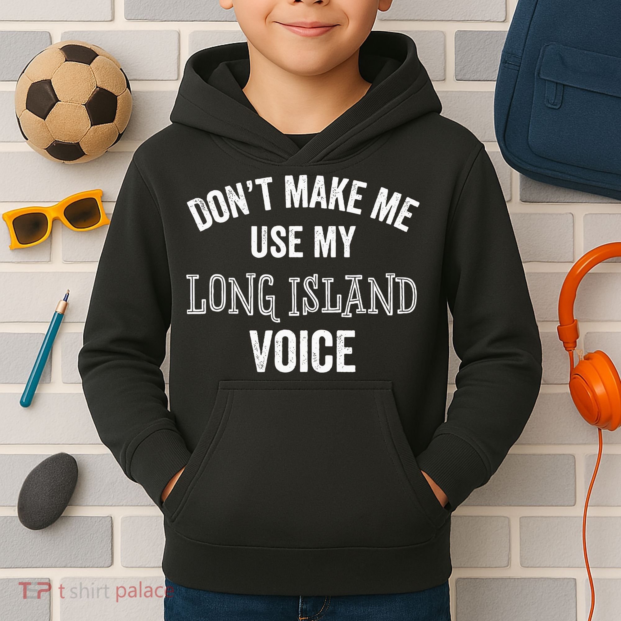 Funny Long Island New York Accent Nyc Hamptons Kids Hoodie
