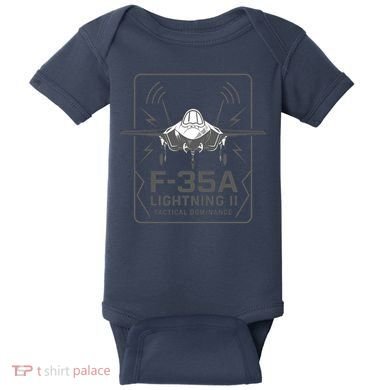 F-35A Lightning II Tactical Dominance  Baby Bodysuit