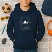 F-35A Lightning II Tactical Dominance  Kids Hoodie thumb 2
