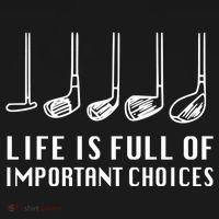 Funny Life Is Full Of Important Choices Golf Lover Gift Ornament thumb 1