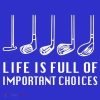 Funny Life Is Full Of Important Choices Golf Lover Gift Women's Tank Top thumb 5