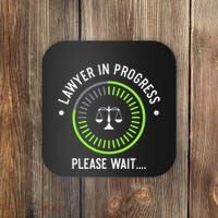 Funny Lawyer In Progress Gift T Law School Apparel Coaster thumb 0
