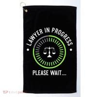 Funny Lawyer In Progress Gift T Law School Apparel Golf Towel thumb 0