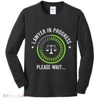 Funny Lawyer In Progress Gift T Law School Apparel Kids Long Sleeve Shirt thumb 0