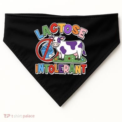 Funny Lactose Intorerant Cow USA-Made Doggie Bandana