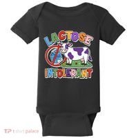 Funny Lactose Intorerant Cow Baby Bodysuit thumb 0