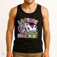 Funny Lactose Intorerant Cow Tank Top thumb 3
