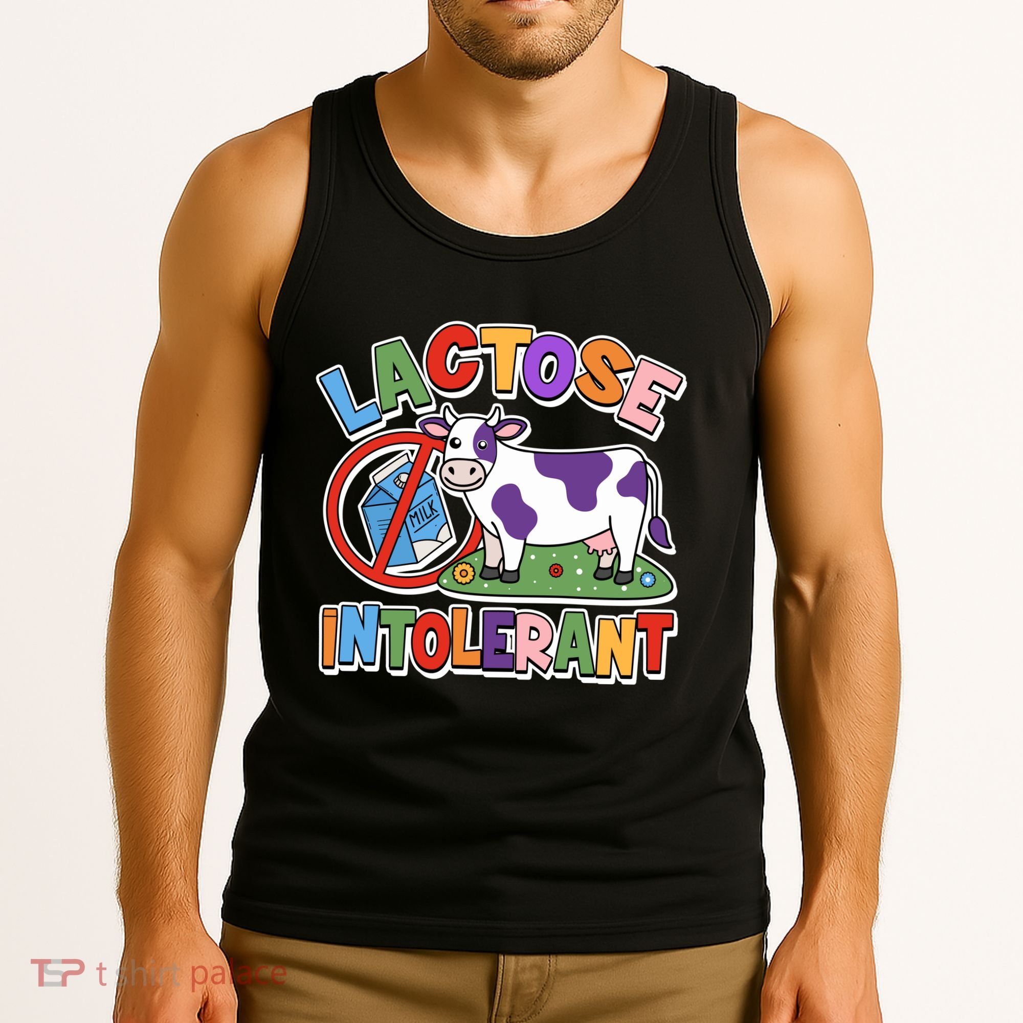 Funny Lactose Intorerant Cow Tank Top