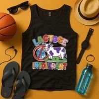 Funny Lactose Intorerant Cow Tank Top thumb 4