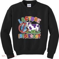 Funny Lactose Intorerant Cow Kids Sweatshirt thumb 0