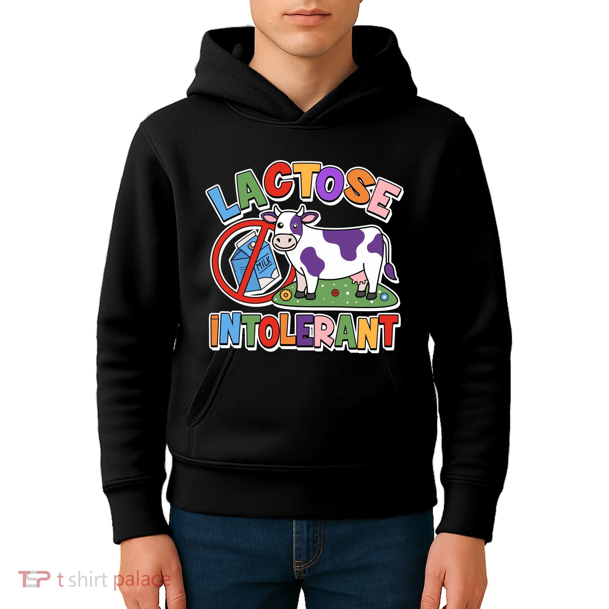 Funny Lactose Intorerant Cow Kids Hoodie