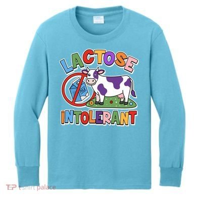 Funny Lactose Intorerant Cow Kids Long Sleeve Shirt