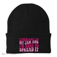 Funny Literacy Is My Jam And IM Here To Spread It Beanie thumb 0