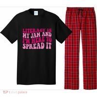 Funny Literacy Is My Jam And IM Here To Spread It Pajama Set thumb 0