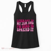 Funny Literacy Is My Jam And IM Here To Spread It Women's Tank Top thumb 0