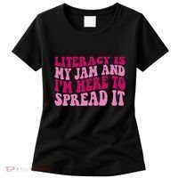 Funny Literacy Is My Jam And IM Here To Spread It Women's T-Shirt thumb 0