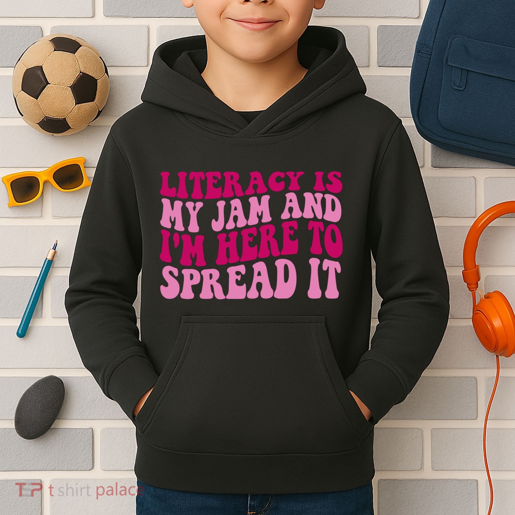 Funny Literacy Is My Jam And IM Here To Spread It Kids Hoodie