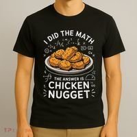 Food Lovers I Did The Math Answer Is Chicken Nugget T-Shirt thumb 3