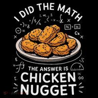 Food Lovers I Did The Math Answer Is Chicken Nugget Women's Hoodie thumb 2