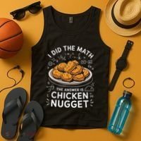 Food Lovers I Did The Math Answer Is Chicken Nugget Tank Top thumb 4