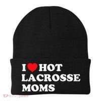 Funny Lax I Love Hot Lacrosse Moms Beanie thumb 0