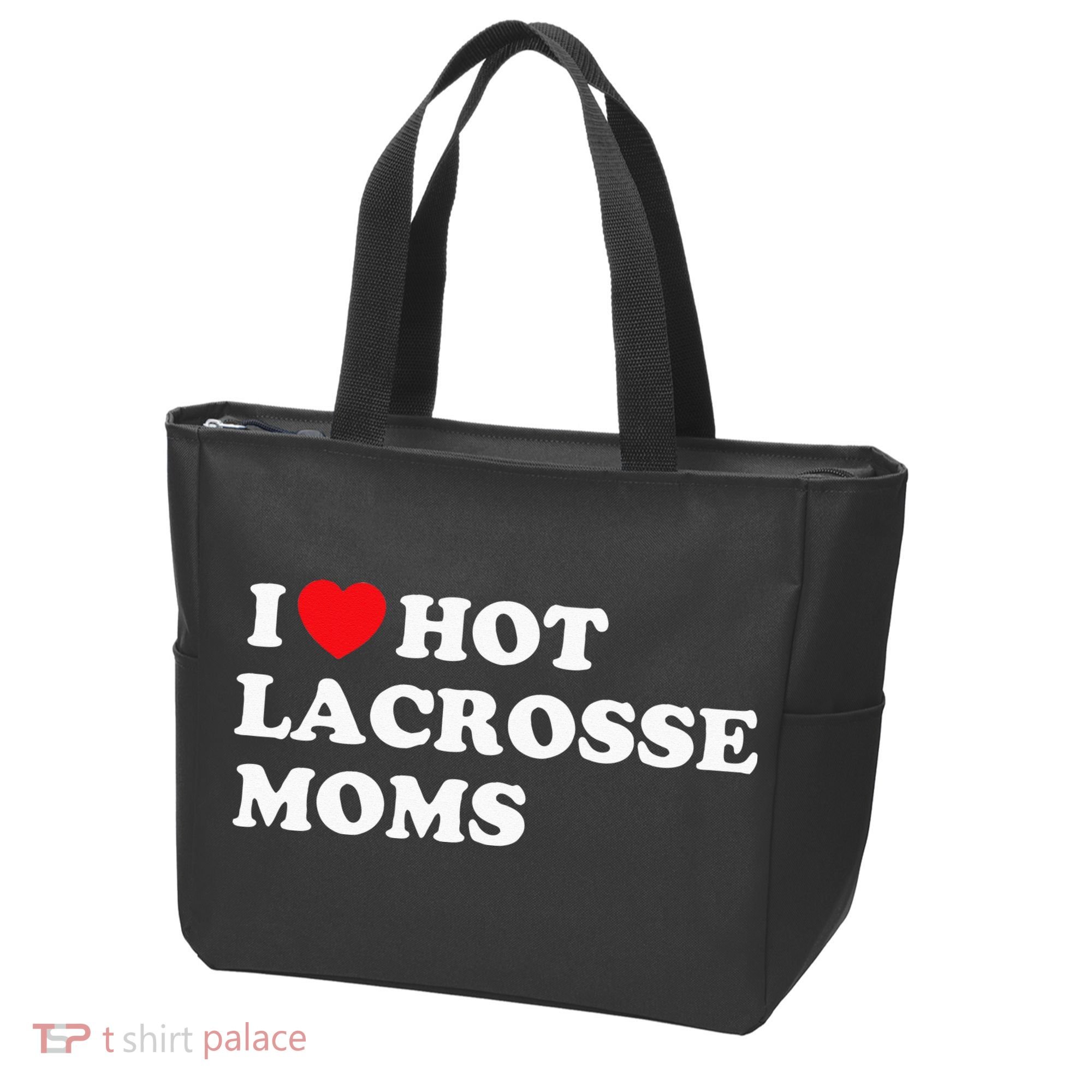 Funny Lax I Love Hot Lacrosse Moms Tote Bag