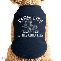 Farm Life Is The Good Life Farmer Tractor Doggie Tank thumb 0