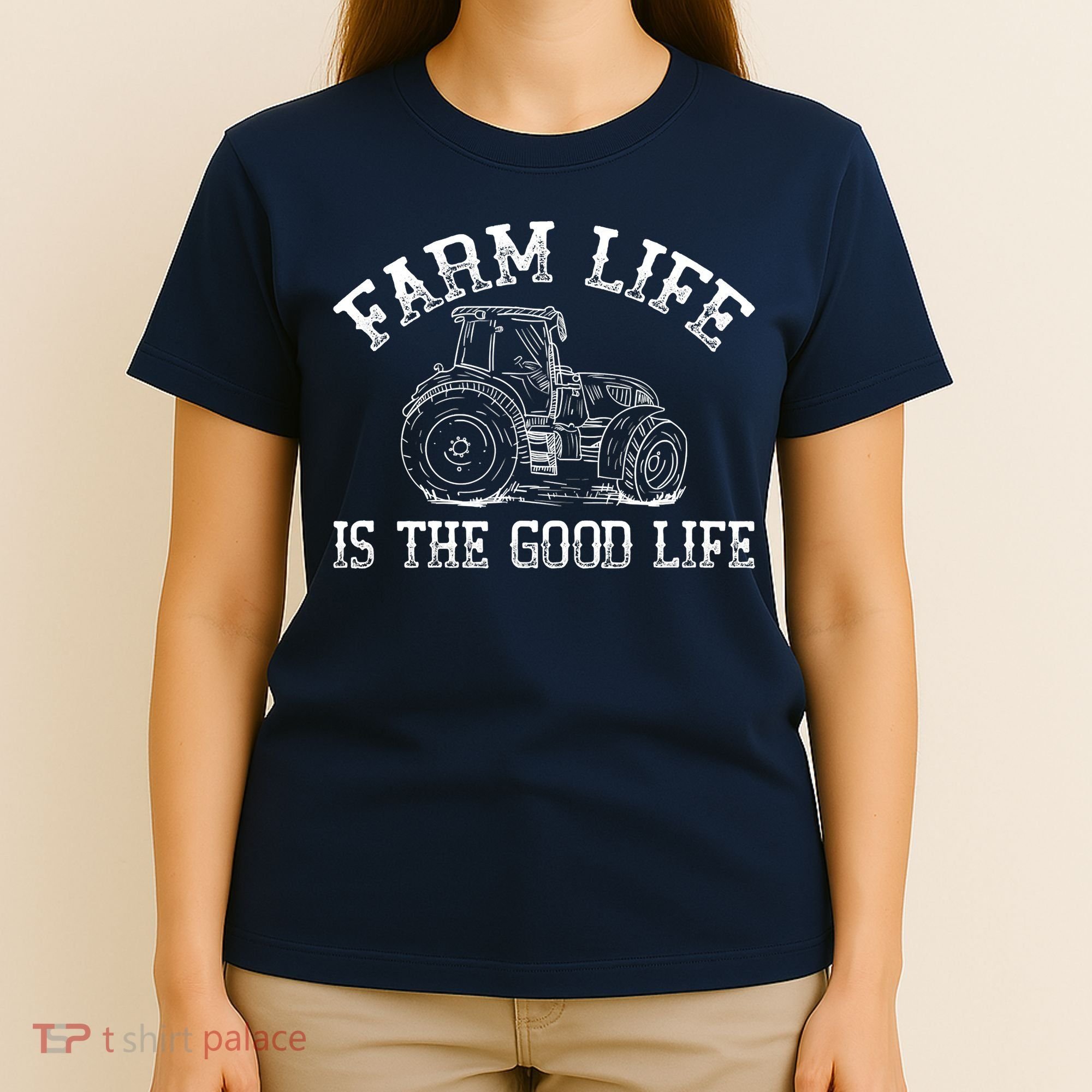 Farm Life Is The Good Life Farmer Tractor T-Shirt