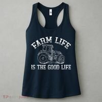 Farm Life Is The Good Life Farmer Tractor Women's Tank Top thumb 3