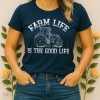 Farm Life Is The Good Life Farmer Tractor Women's T-Shirt thumb 2