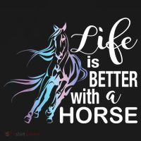 Funny Life Is Better With A Horse Gift Girls & Ladies Horses Gift Women's Hoodie thumb 2