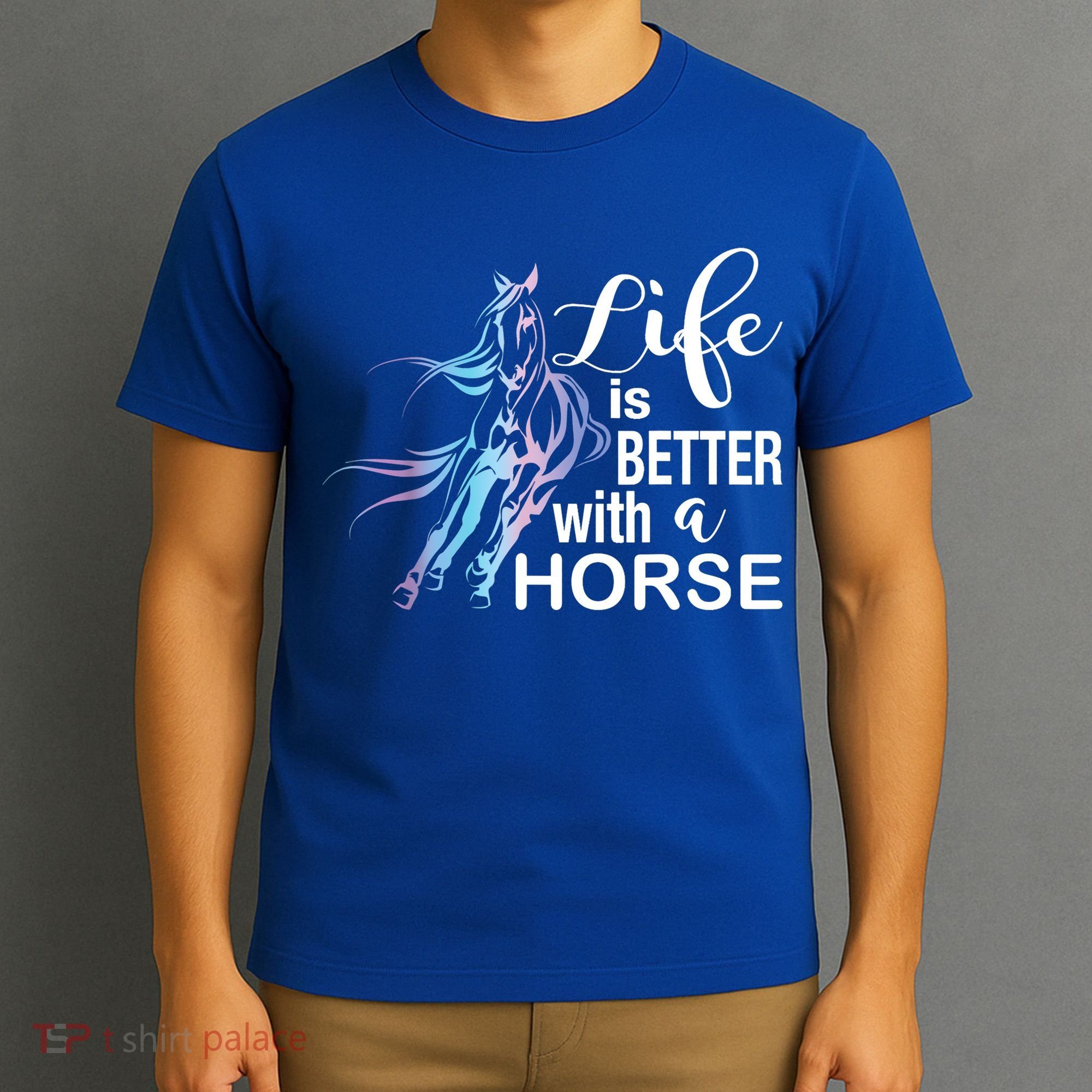 Funny Life Is Better With A Horse Gift Girls & Ladies Horses Gift T-Shirt
