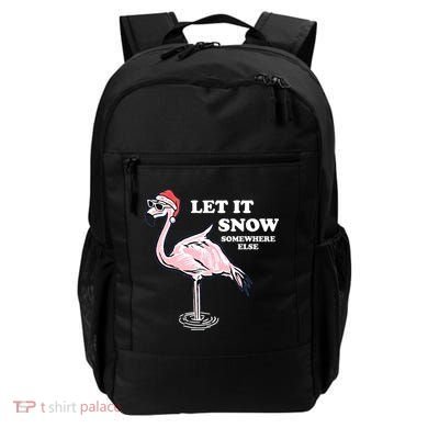 Flamingo Let It Snow Somewhere Else Christmas Gift Backpack
