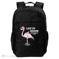 Flamingo Let It Snow Somewhere Else Christmas Gift Backpack thumb 0