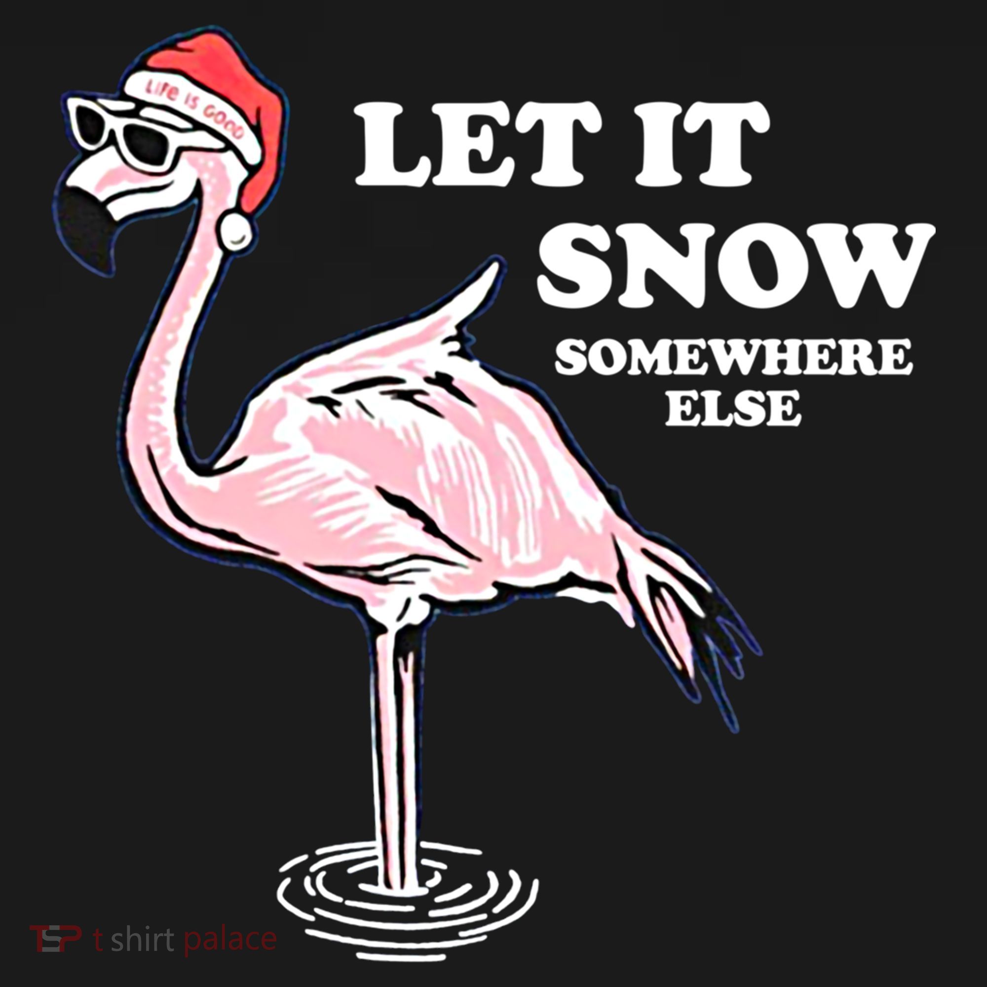 Flamingo Let It Snow Somewhere Else Christmas Gift Backpack