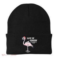 Flamingo Let It Snow Somewhere Else Christmas Gift Beanie thumb 0
