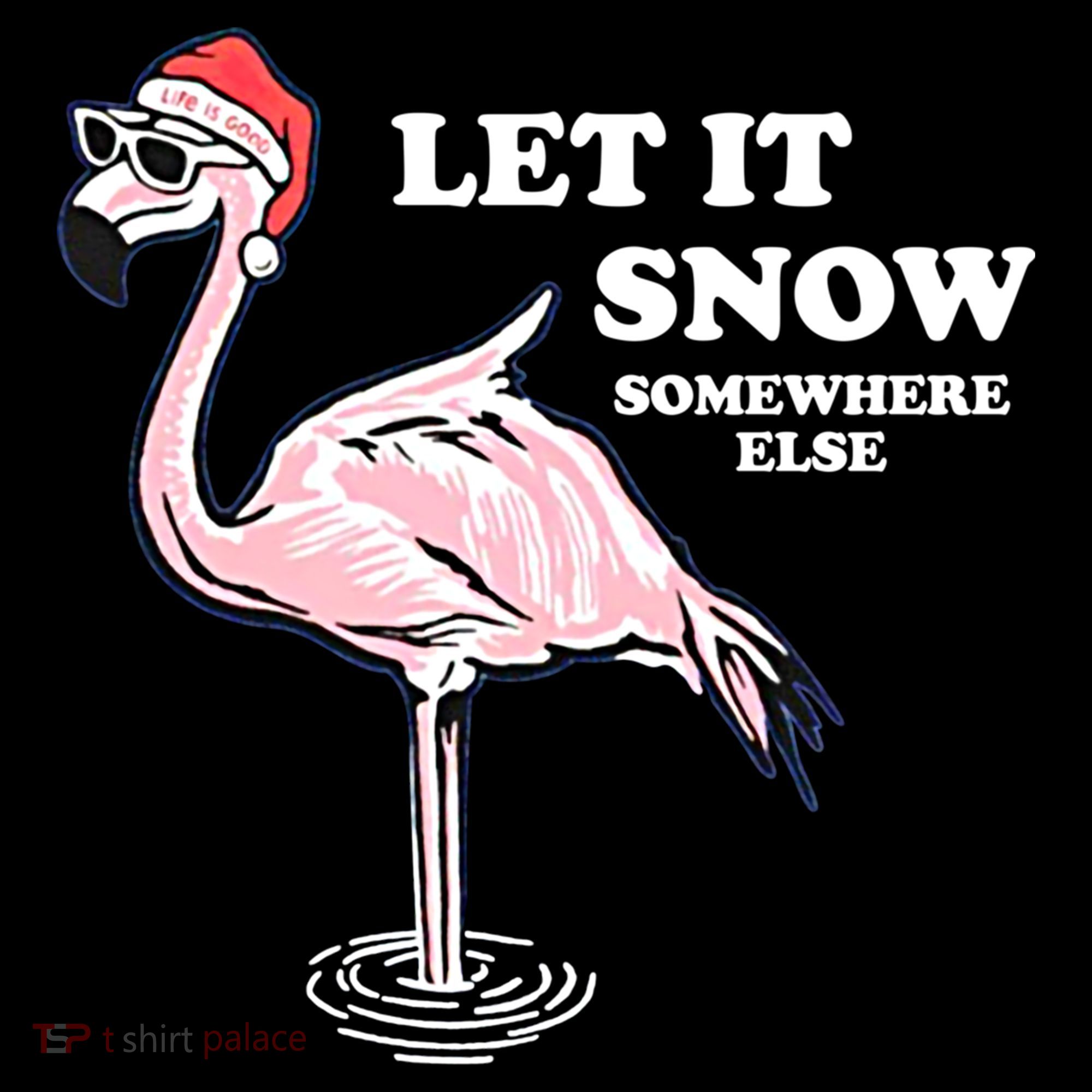 Flamingo Let It Snow Somewhere Else Christmas Gift Women's Hoodie