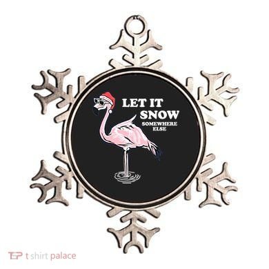 Flamingo Let It Snow Somewhere Else Christmas Gift Ornament