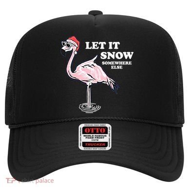 Flamingo Let It Snow Somewhere Else Christmas Gift Hat