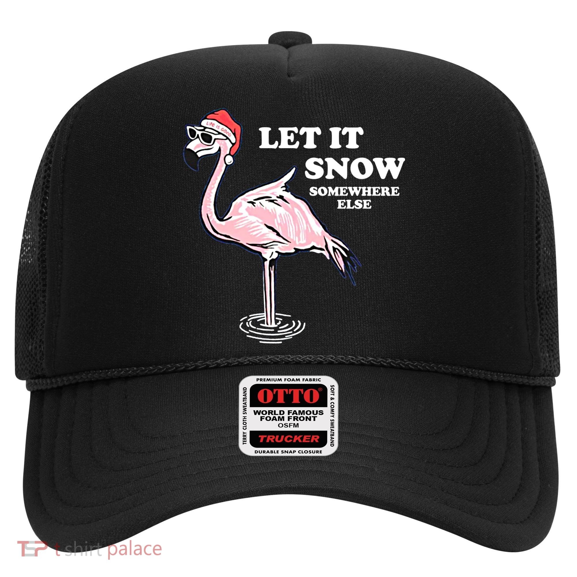 Flamingo Let It Snow Somewhere Else Christmas Gift Hat