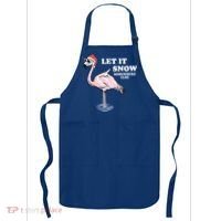Flamingo Let It Snow Somewhere Else Christmas Gift Apron thumb 0