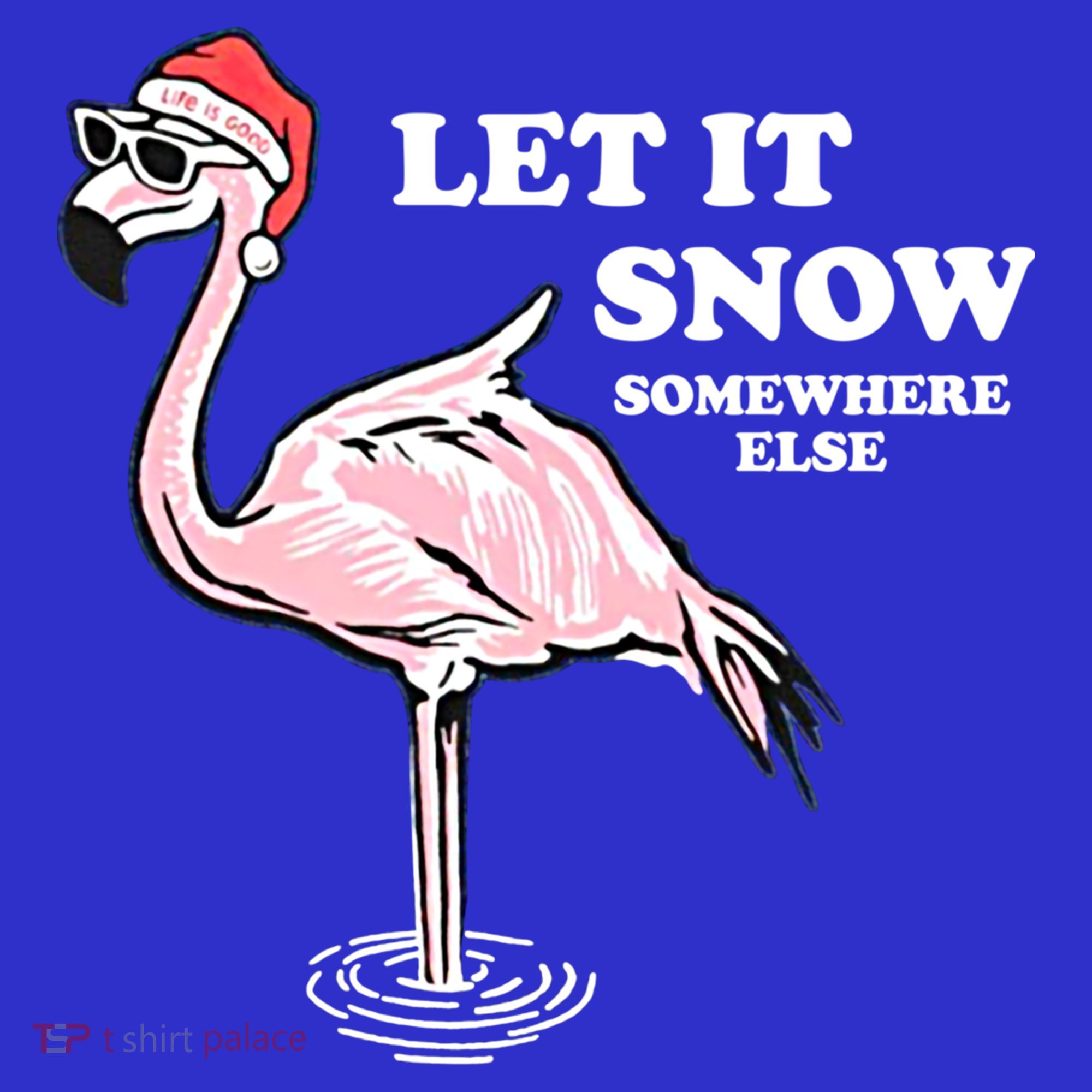 Flamingo Let It Snow Somewhere Else Christmas Gift Baby Bodysuit