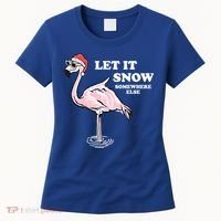 Flamingo Let It Snow Somewhere Else Christmas Gift Women's T-Shirt thumb 0