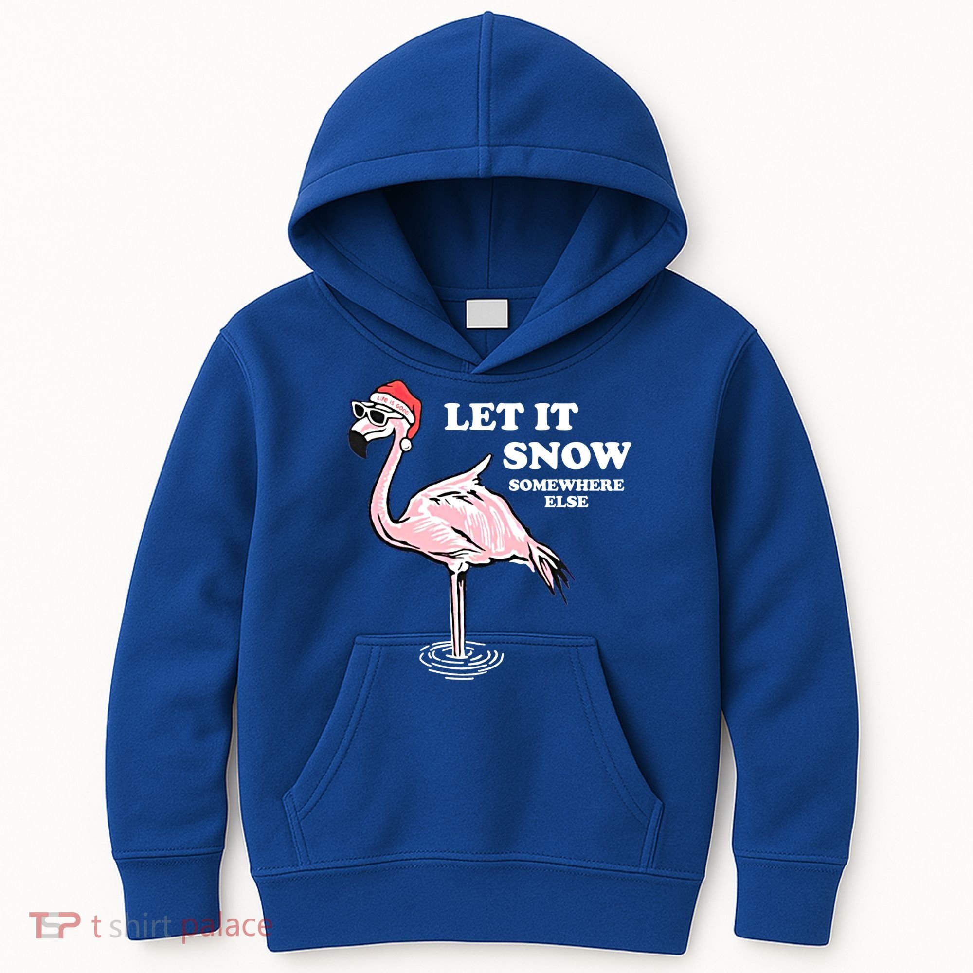 Flamingo Let It Snow Somewhere Else Christmas Gift Kids Hoodie
