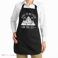 Funny Life Is Better On The Ice Mountaineering Snow Ice Climber Funny Apron thumb 2