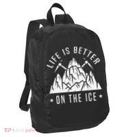 Funny Life Is Better On The Ice Mountaineering Snow Ice Climber Funny Port Authority Crush Ripstop Backpack thumb 0
