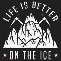Funny Life Is Better On The Ice Mountaineering Snow Ice Climber Funny Crop Fleece Hoodie thumb 2
