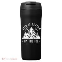 Funny Life Is Better On The Ice Mountaineering Snow Ice Climber Funny 24oz Duet Stainless Steel Tumbler thumb 0